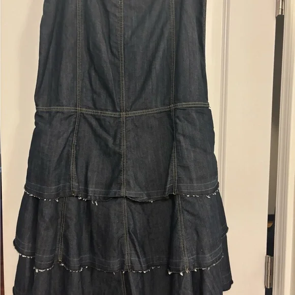 Ashley Stewart Denim Tiered Skirt - Picture 2 of 2